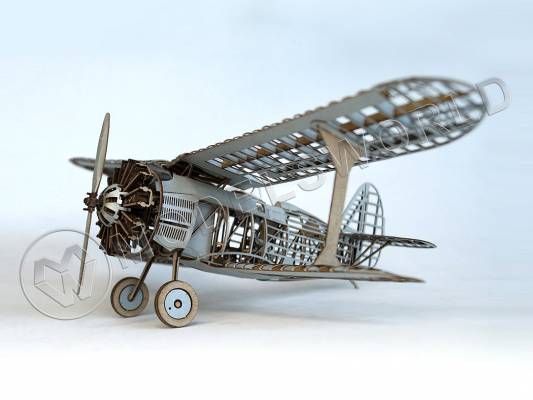 Каркасная модель из картона советский истребитель И-15. Масштаб 1:35