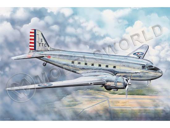 Склеиваемая пластиковая модель самолета C-48C Skytrain + КОМПЛЕКТ ДОПОЛНЕНИЙ. Масштаб 1:48 - фото 1