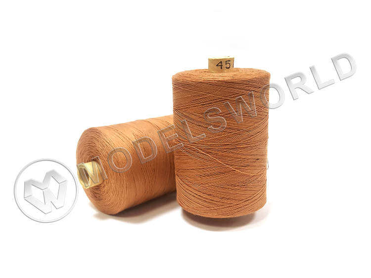 Армированные нитки, 45ЛЛ, 2500м, 100% п/э, светло-коричневые - фото 1