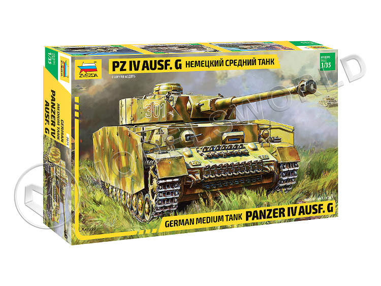 Склеиваемая пластиковая модель Немецкий средний танк Pz IV Ausf. G. Масштаб 1:35 - фото 1