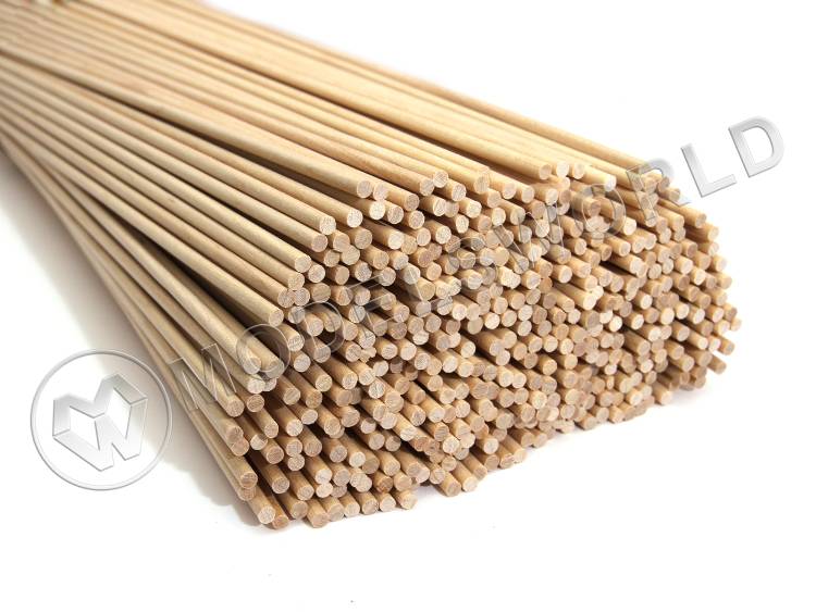 Комплект круглая заготовка, береза. Диаметр 4 мм, длина 50 см, 30 шт - фото 1