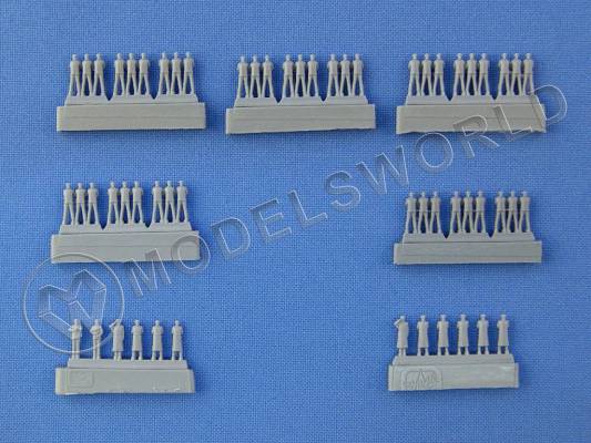 Фигуры немецких подводников в зимней форме. Статичные. Набор 2. 1:200