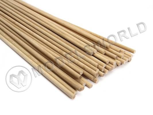 Комплект круглая заготовка, береза. Диаметр 5 мм, длина 50 см, 20 шт