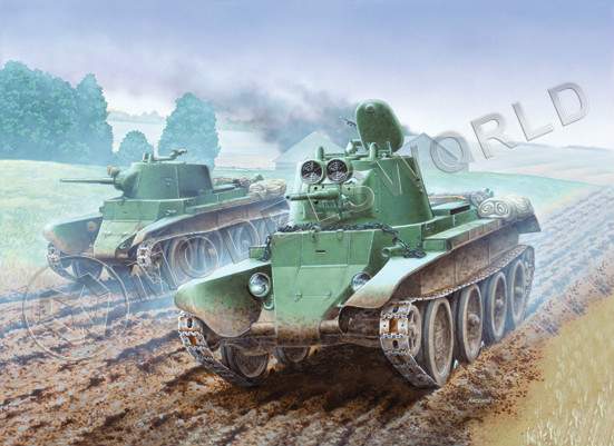 Склеиваемая пластиковая модель Легкий танк БТ-7. 1937 г поздняя версия. Масштаб 1:35 - фото 1