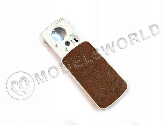 Лупа ювелирная выдвижная с подсветкой 30х21 мм, 90х8мм