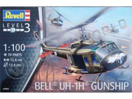 Склеиваемая пластиковая модель Вертолет Bell UH-1H. Масштаб 1:100