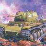Склеиваемая пластиковая модель КВ-1. 1941 ранняя версия. Масштаб 1:35