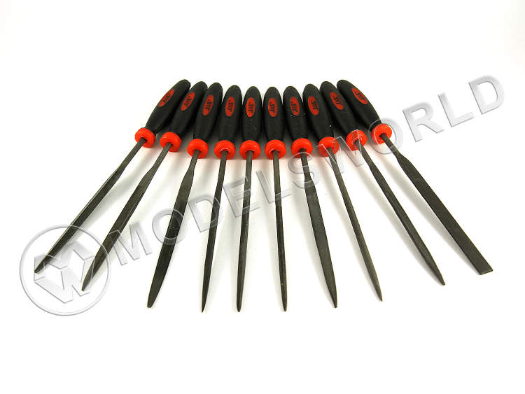 Набор надфилей с ручками, 10 шт., блистер + чехол Набор надфилей с ручками, 10 шт., блистер + чехол - фото 1