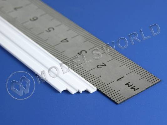 Швеллер пластиковый 2.5х1 мм, 4 шт