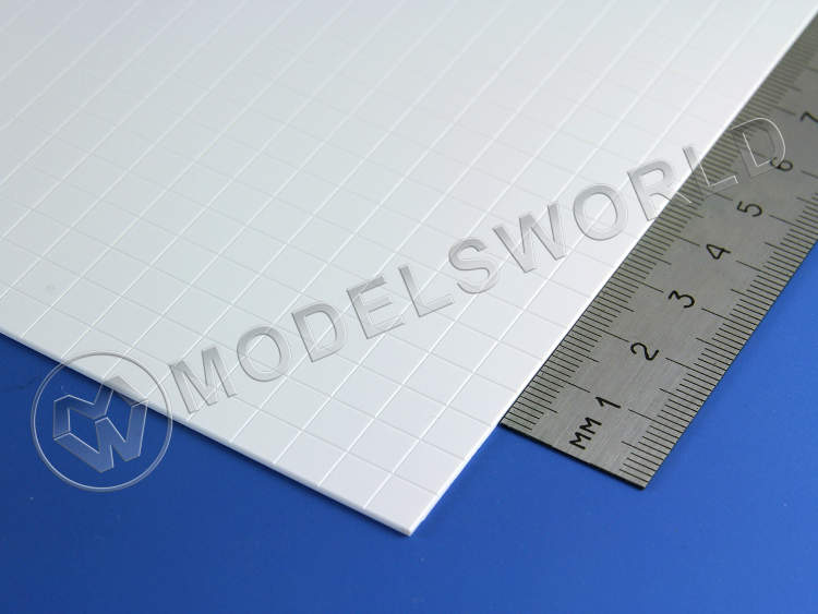 Мостовая, квадраты 6.3х6.3 мм, толщина 1 мм, лист 15х30 см - фото 1