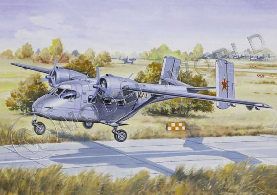 Склеиваемая пластиковая модель Легкий транспортный самолет Ан-14. Масштаб 1:144