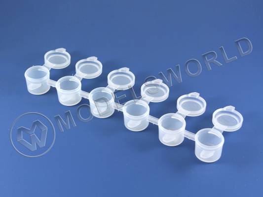 Баночки для хранения и колеровки краски, герметичная крышка, 10 мл, 6 шт