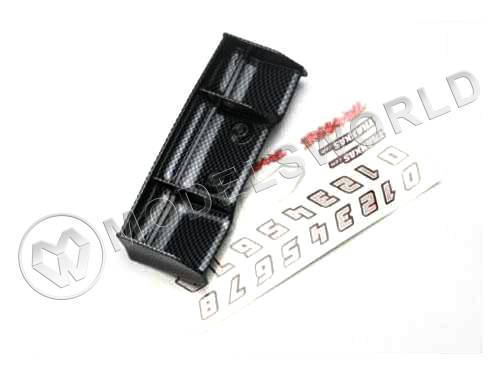 Антикрыло автомодели Wing, 1/16 E-Revo (Exo-carbon finish)/ decal sheet
