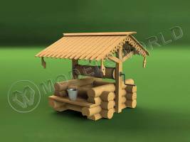 Набор для постройки модели Деревенский колодец. Масштаб 1:72