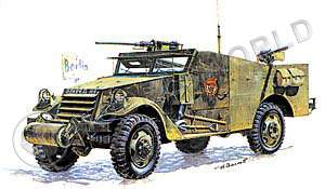 Склеиваемая пластиковая модель Бронетранспортер М3 «Скаут». Масштаб 1:35 - фото 1