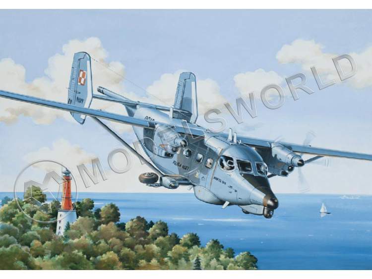 EE-14446_s.jpg Склеиваемая пластиковая модель Противолодочный самолет M-28V Briza Bis. Масштаб 1:144 - фото 1