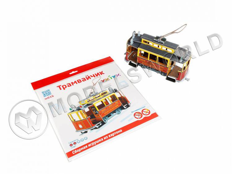Модель из бумаги Трамвайчик - фото 1
