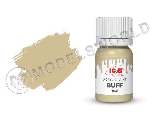 Акриловая краска ICM, цвет Буйволовая кожа (Buff), 12 мл