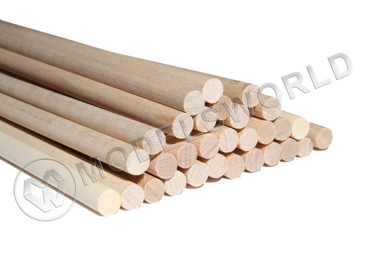 Комплект круглая заготовка, береза. Диаметр 7 мм, длина 50 см, 30 шт - фото 1