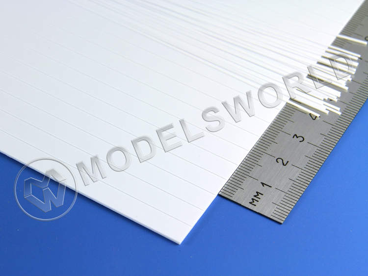 Кровля, шаг 6.3 мм, толщина 1 мм, лист 15х30 см - фото 1