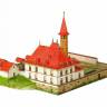 Модель из бумаги Приоратский дворец, конец XVIII века. Масштаб 1:150