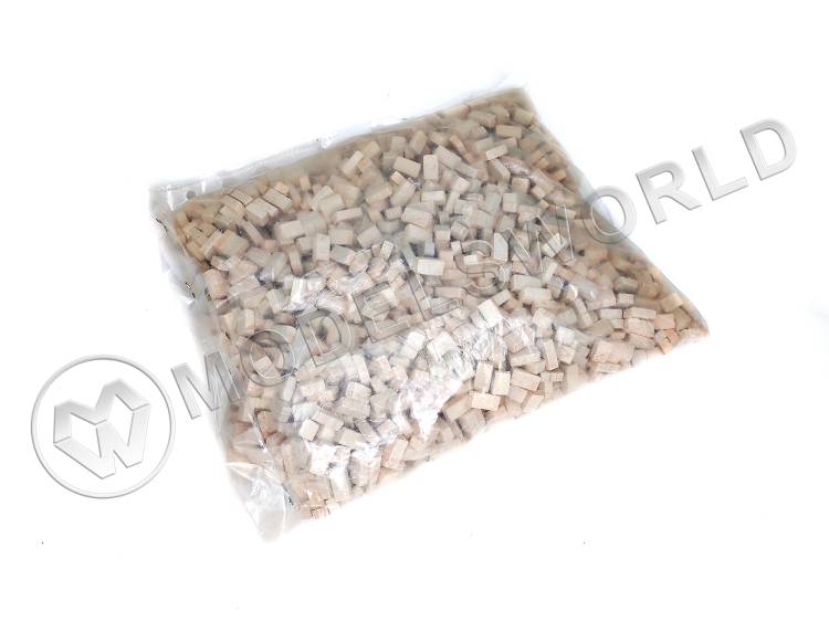 Набор крупных камней для кладки, белый кирпич, 2000 шт - фото 1