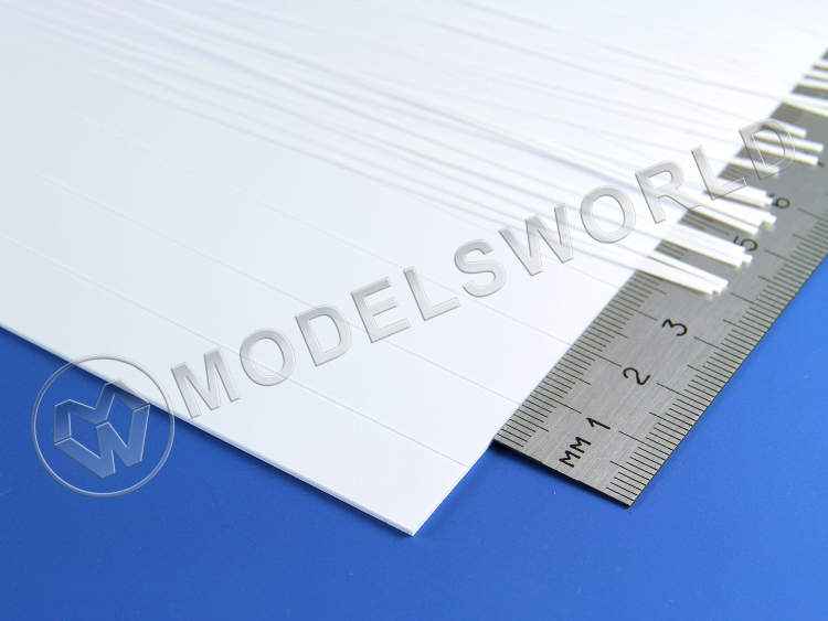 Кровля, шаг 12.7 мм, толщина 1 мм, лист 15х30 см Кровля, шаг 12.7 мм, толщина 1 мм, лист 15х30 см - фото 1