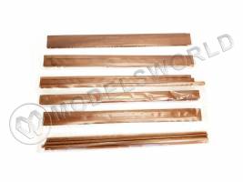 Набор №4. Рейки нестандартных размеров (обрезки), красное дерево