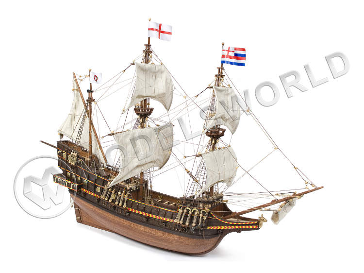 Набор для постройки модели корабля GOLDEN HIND. Масштаб 1:85 - фото 1