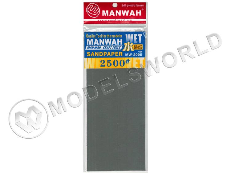 Наждачная бумага 2500 Manwah, 95х235 мм, 3 шт - фото 1