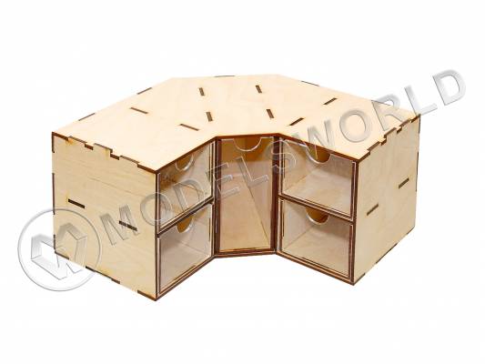 Угловой модуль-органайзер на 5 ящичков. Собранный.