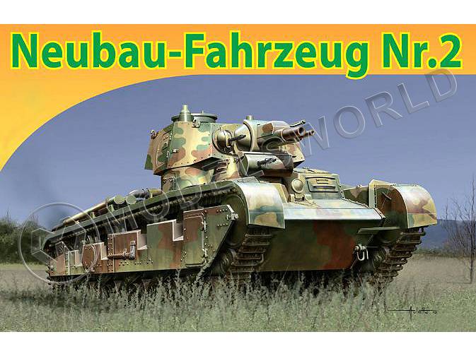 Склеиваемая пластиковая модель Немецкий опытный танк Neubau-Fahrzeug Nr.2. Масштаб 1:35 Склеиваемая пластиковая модель Немецкий опытный танк Neubau-Fahrzeug Nr.2. Масштаб 1:35 - фото 1