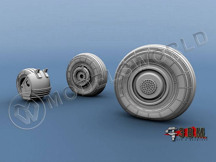 Колеса шасси Су-27. Масштаб 1:72 - фото 1