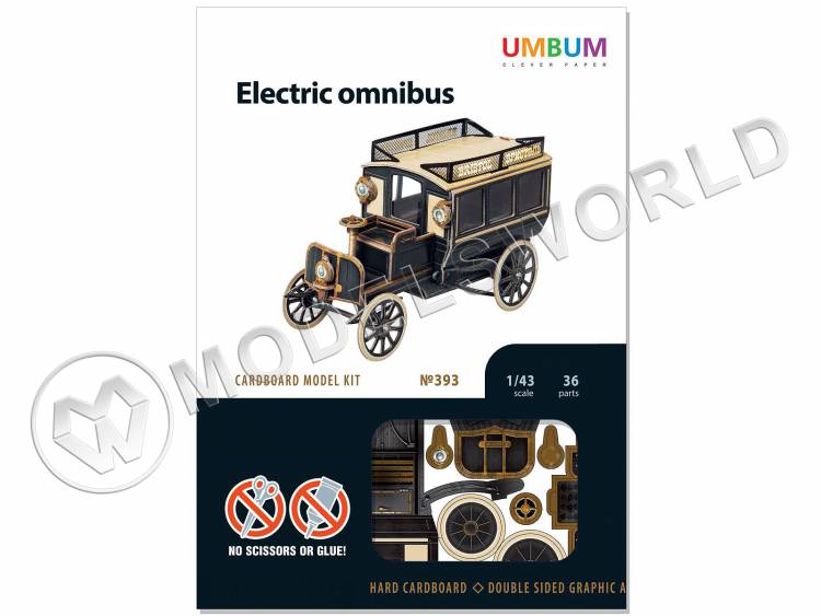 Модель из бумаги Электроомнибус. Масштаб 1:43 - фото 1