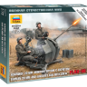 Немецкое 20-мм зенитное орудие Flak-38 с расчётом. Масштаб 1:72