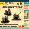 Немецкое 20-мм зенитное орудие Flak-38 с расчётом. Масштаб 1:72