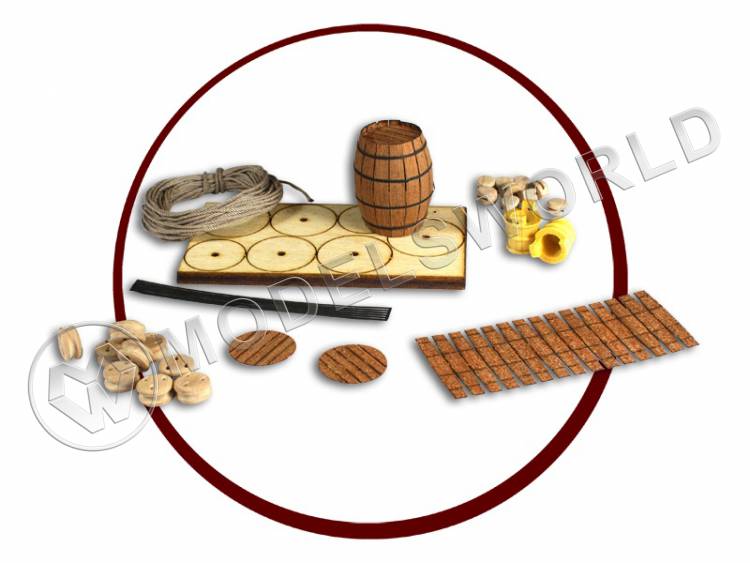 Сборная бочка 1:64 (темная) - фото 1