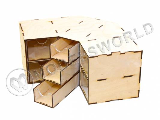 Угловой модуль-органайзер на 7 ящичков. Собранный.